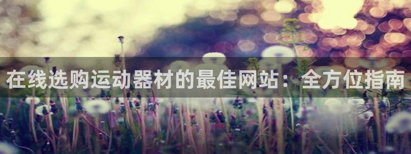意昂3官网：在线选购运动器材的最佳网站：全方位指南