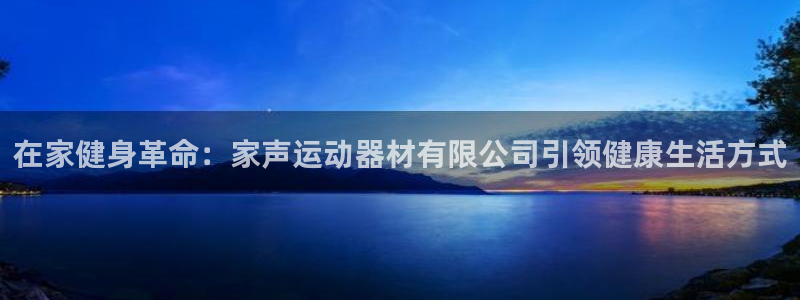 意昂3娱乐是那个系列的台子：在家健身革命：家声运动器