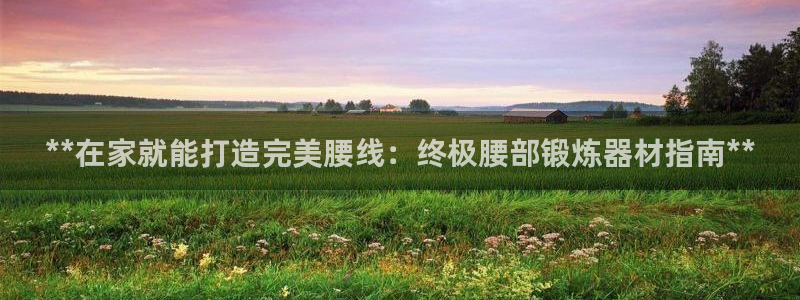 意昂3娱乐下载：**在家就能打造完美腰线：终极腰部锻